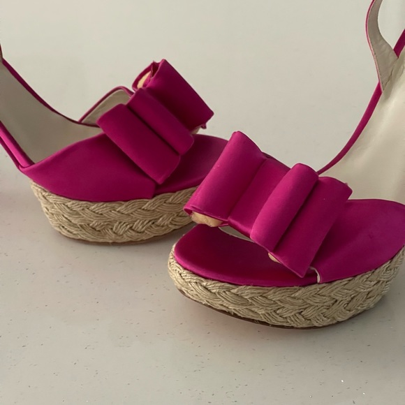 Fuchsia Pink Summer Pumps - Picture 2 of 11